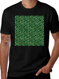 Green & Gold Polka Dot Print Tee - Stylish Casual Wear product image 1