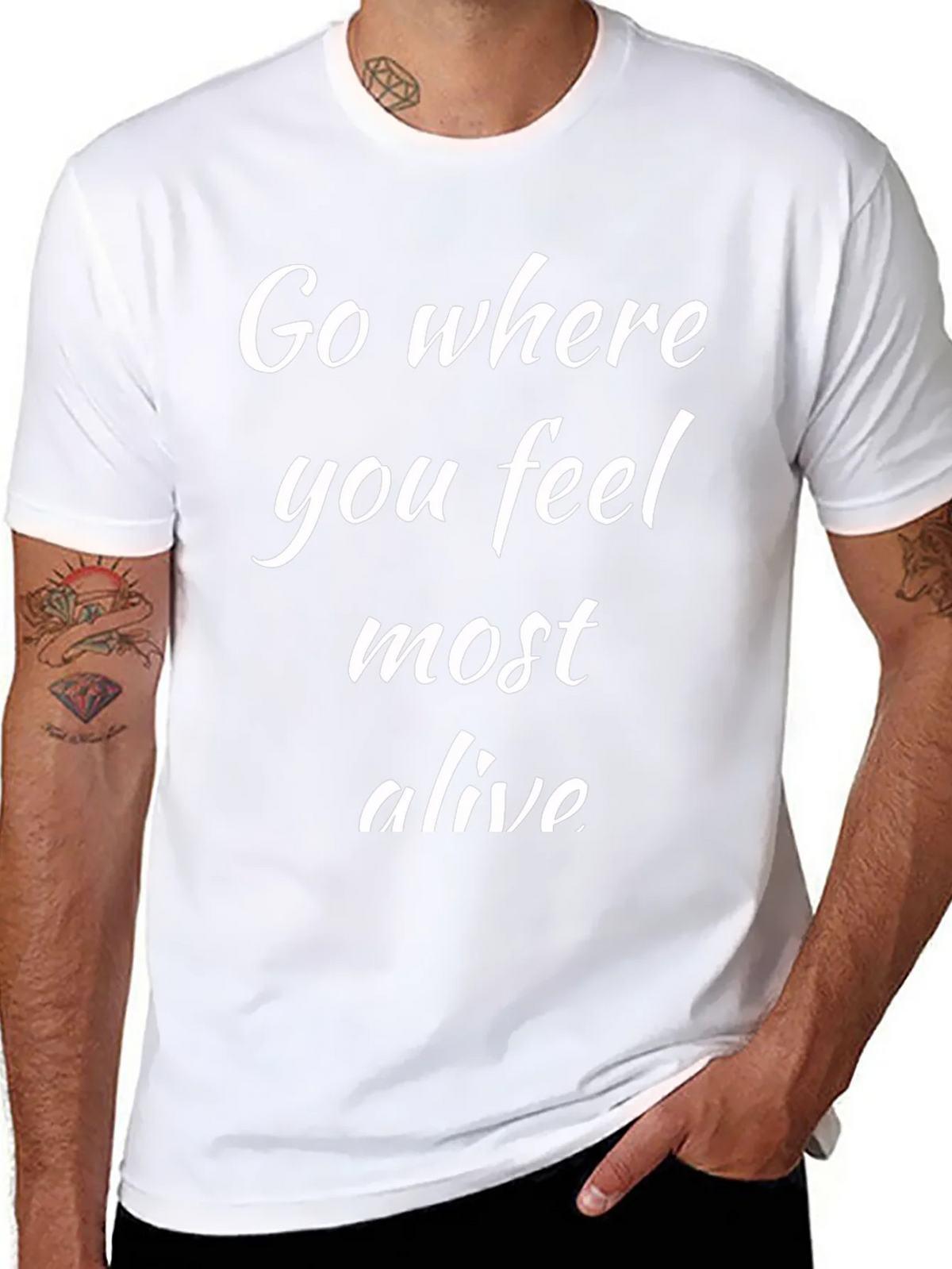 Go Where You Feel Most Alive Black T-Shirt product image 7