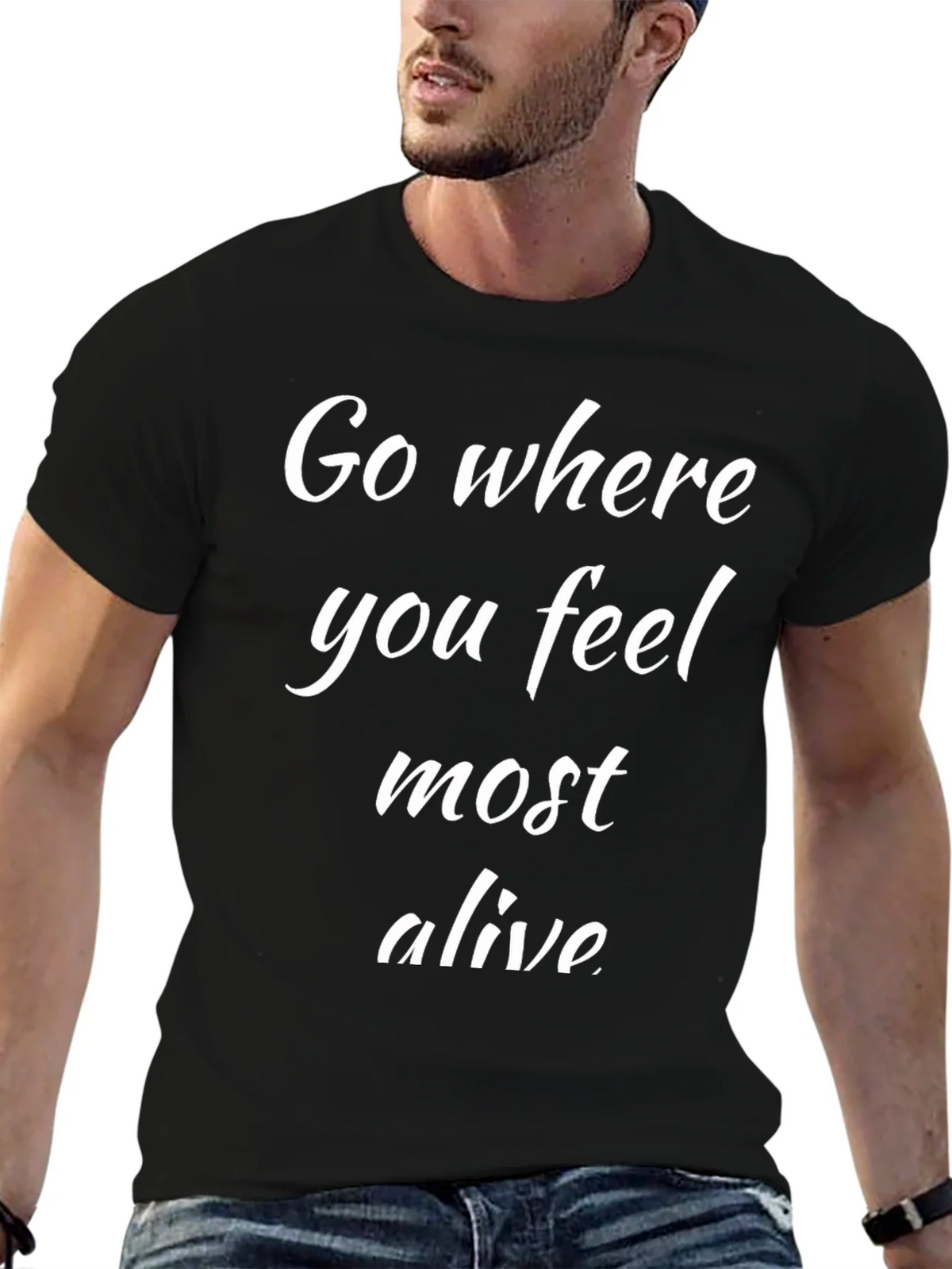 Go Where You Feel Most Alive Black T-Shirt product image 6