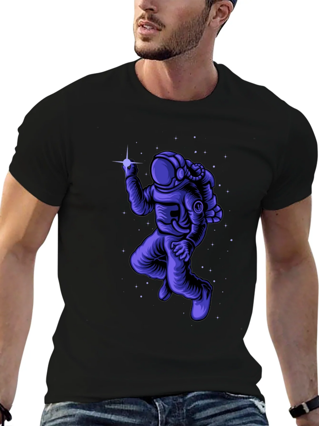 Astronaut in Space Graphic T-Shirt product image 6
