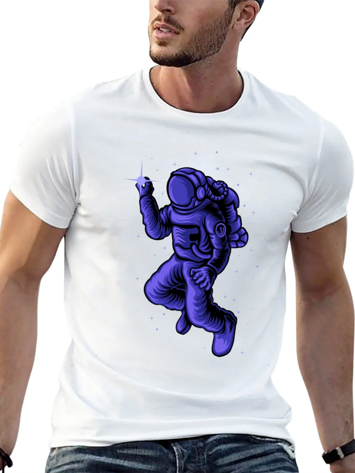 Astronaut in Space Graphic T-Shirt product image 12