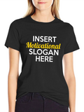 Motivational Slogan Graphic Tee - Black Cotton product image 1
