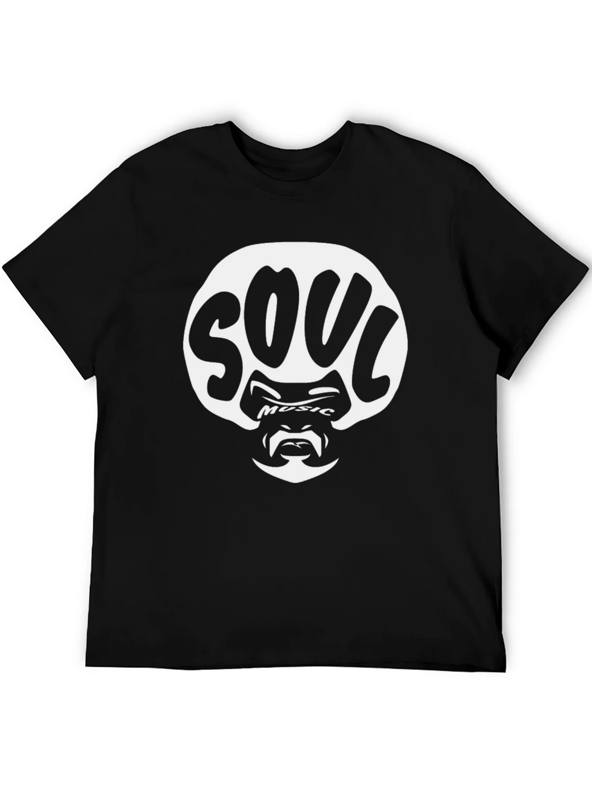 Soul Music Graphic Tee - Black Cotton Blend product image 5