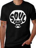 Soul Music Graphic Tee - Black Cotton Blend product image 1