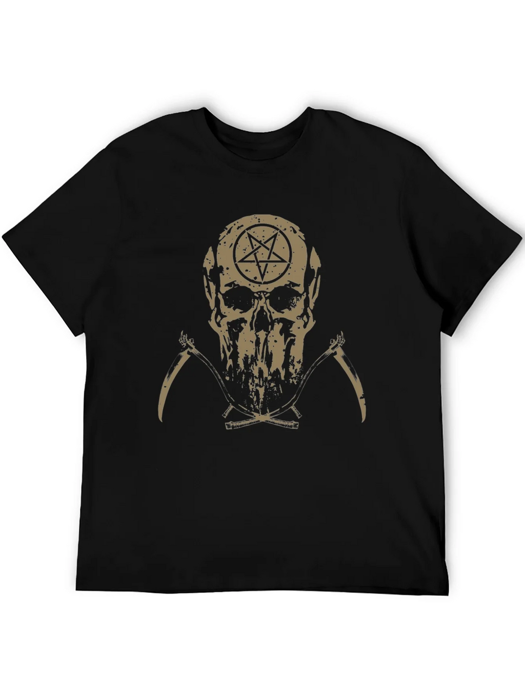 Skull & Pentagram Graphic Tee - Dark Humor Fashion product image 5