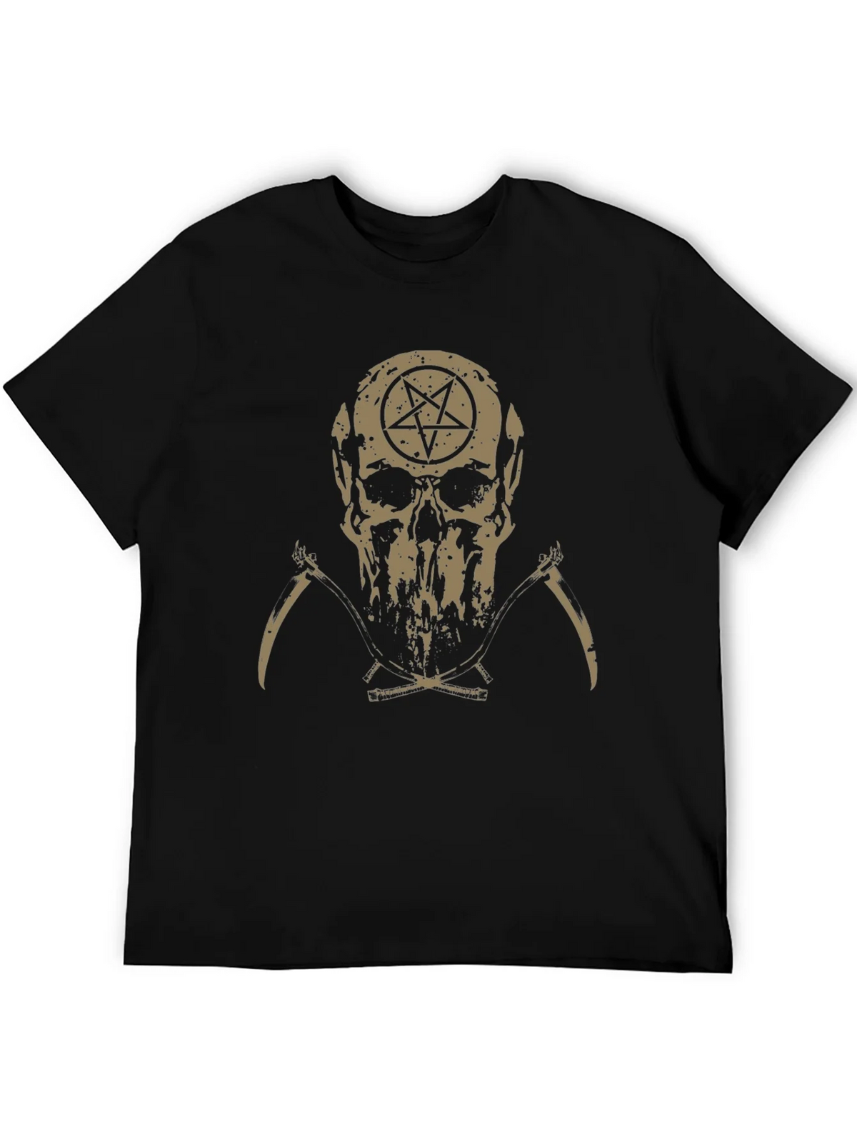 Skull & Pentagram Graphic Tee - Dark Humor Fashion product image 5