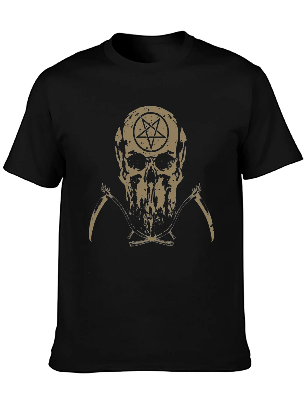 Skull & Pentagram Graphic Tee - Dark Humor Fashion product image 3
