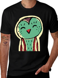 Funky Bird Graphic Tee - Black Cotton product image 1