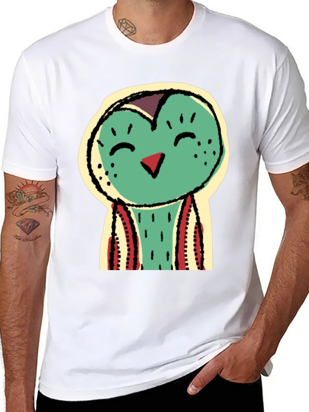 Funky Bird Graphic Tee - Black Cotton product image 3