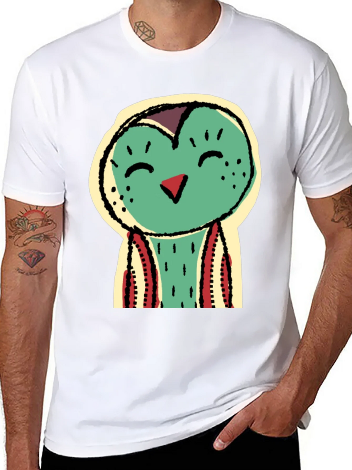 Funky Bird Graphic Tee - Black Cotton product image 3