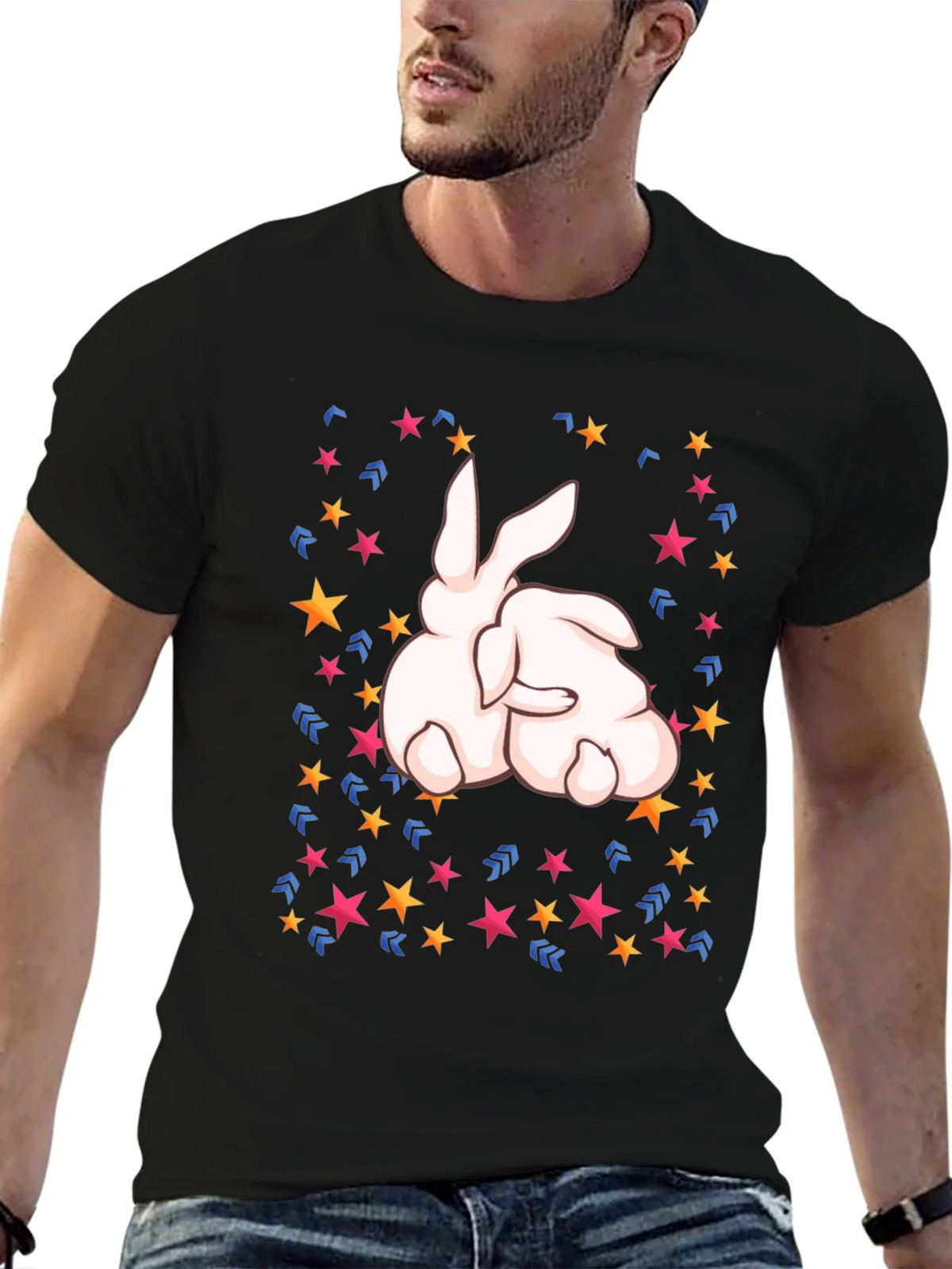 Bunny Star Black T-Shirt product image 6