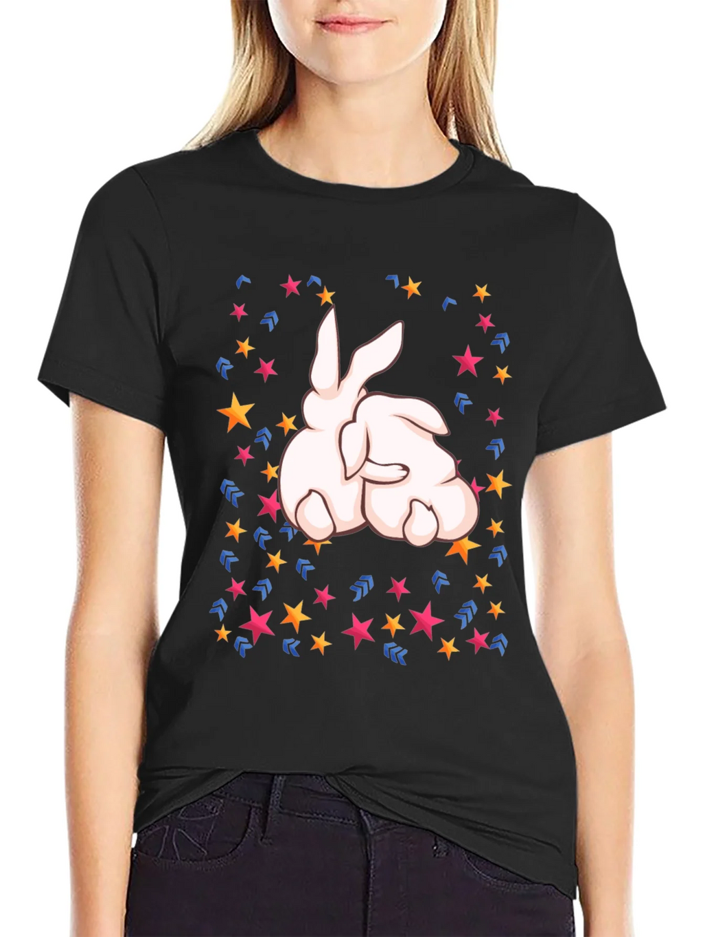 Bunny Star Black T-Shirt product image 2