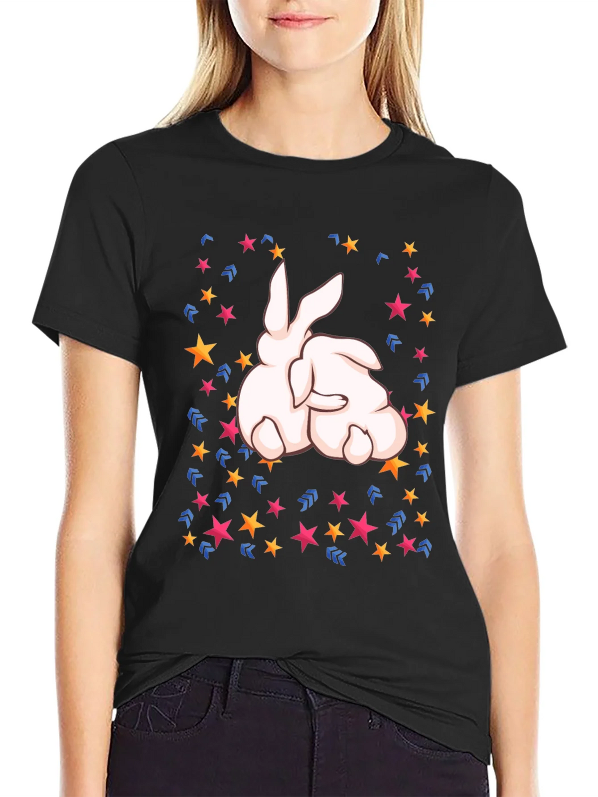 Bunny Star Black T-Shirt product image 2