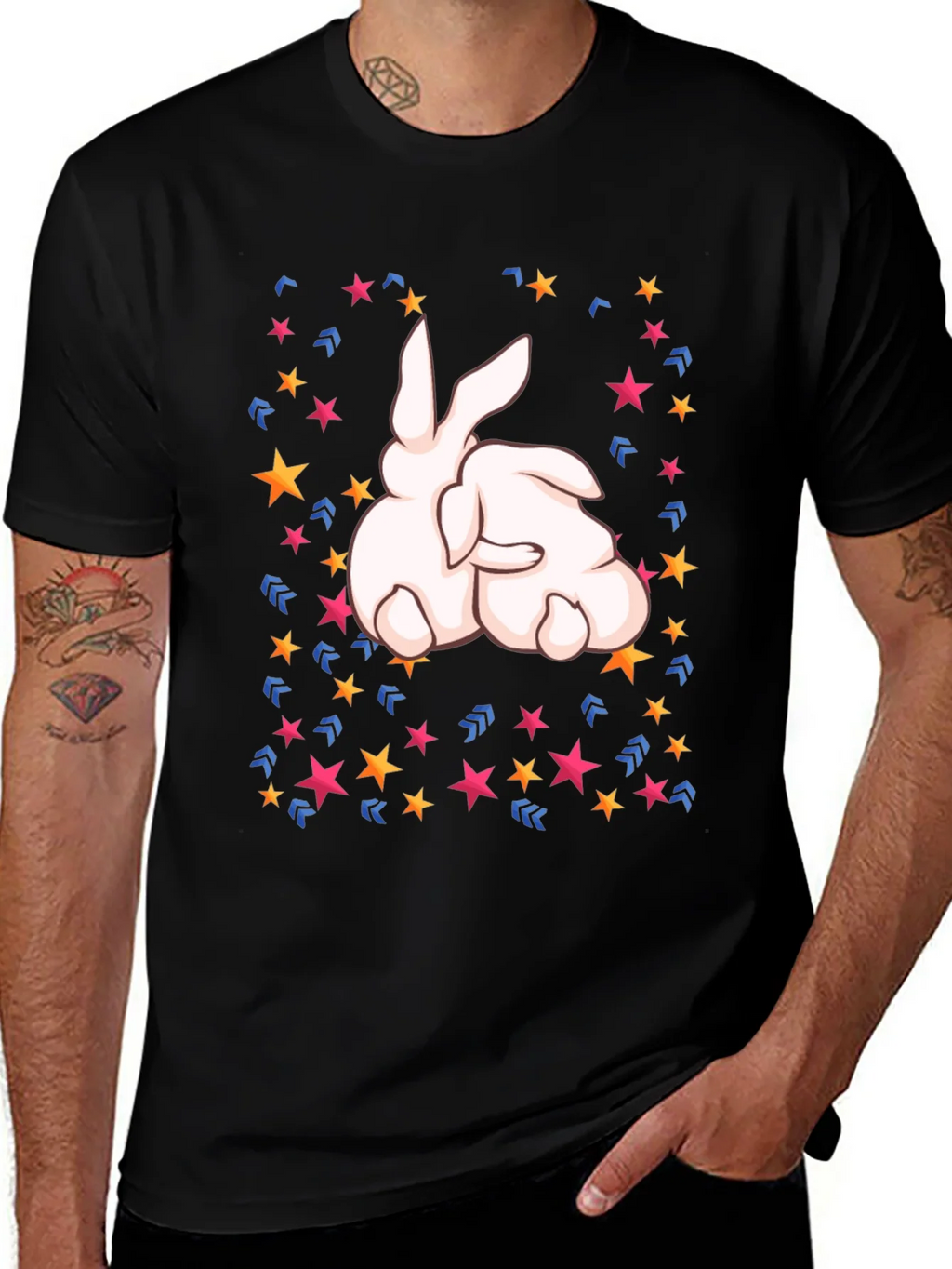 Bunny Star Black T-Shirt product image 1