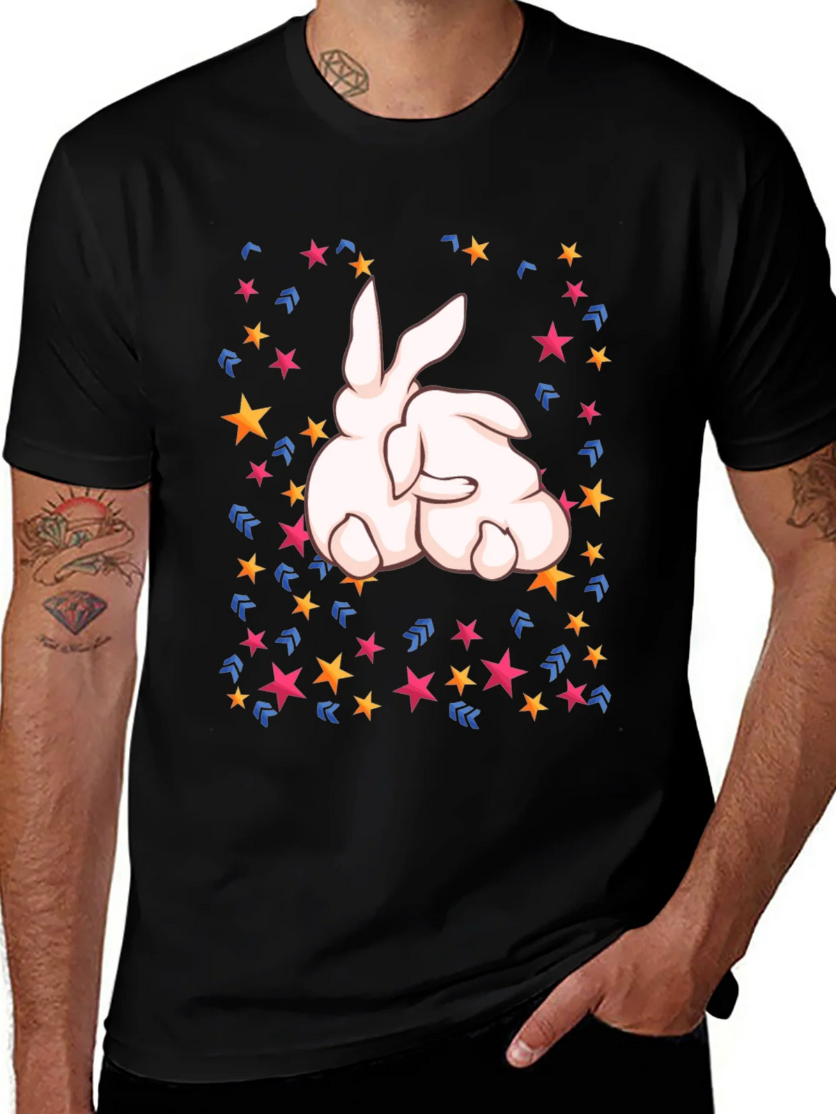 Bunny Star Black T-Shirt product image 1