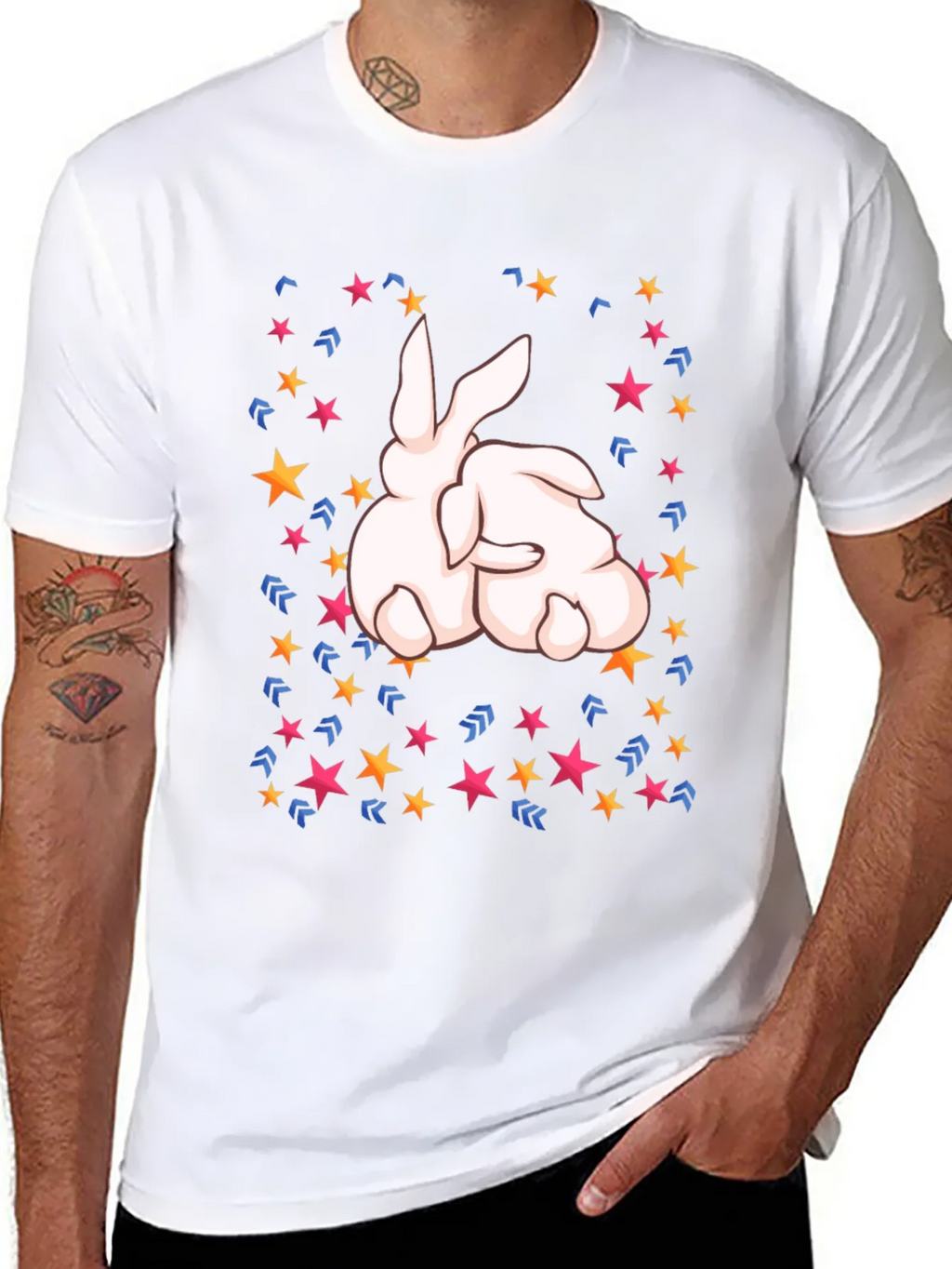 Bunny Star Black T-Shirt product image 7