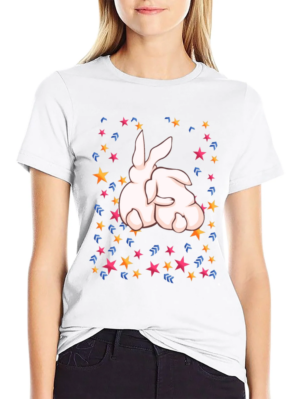 Bunny Star Black T-Shirt product image 8