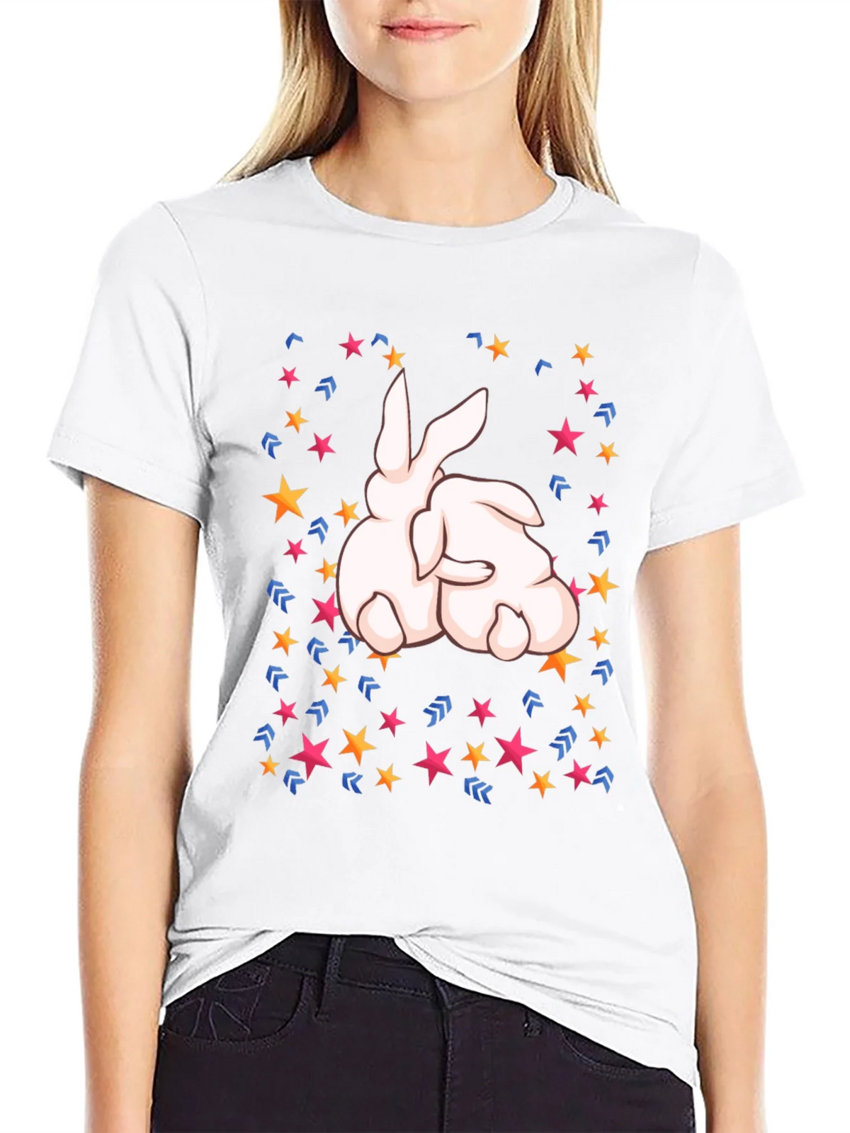 Bunny Star Black T-Shirt product image 8
