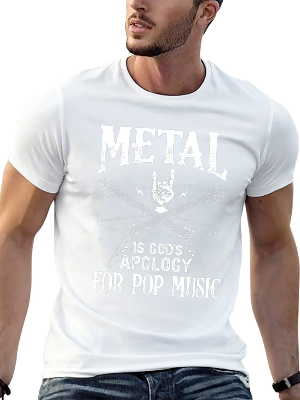 Metal is Gods Apology Graphic Tee product image 2
