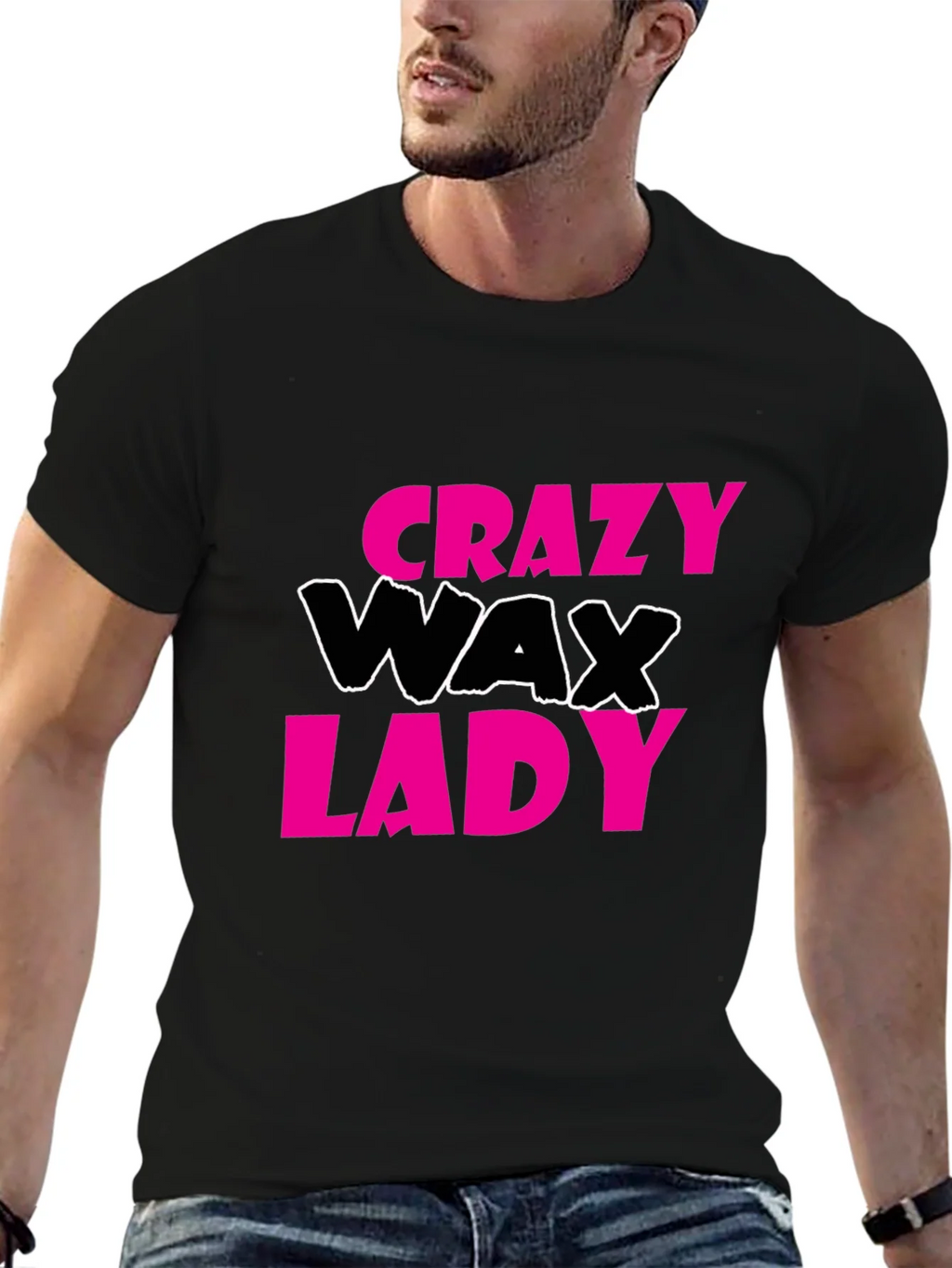 Crazy Wax Lady Graphic Tee - Black T-Shirt product image 6