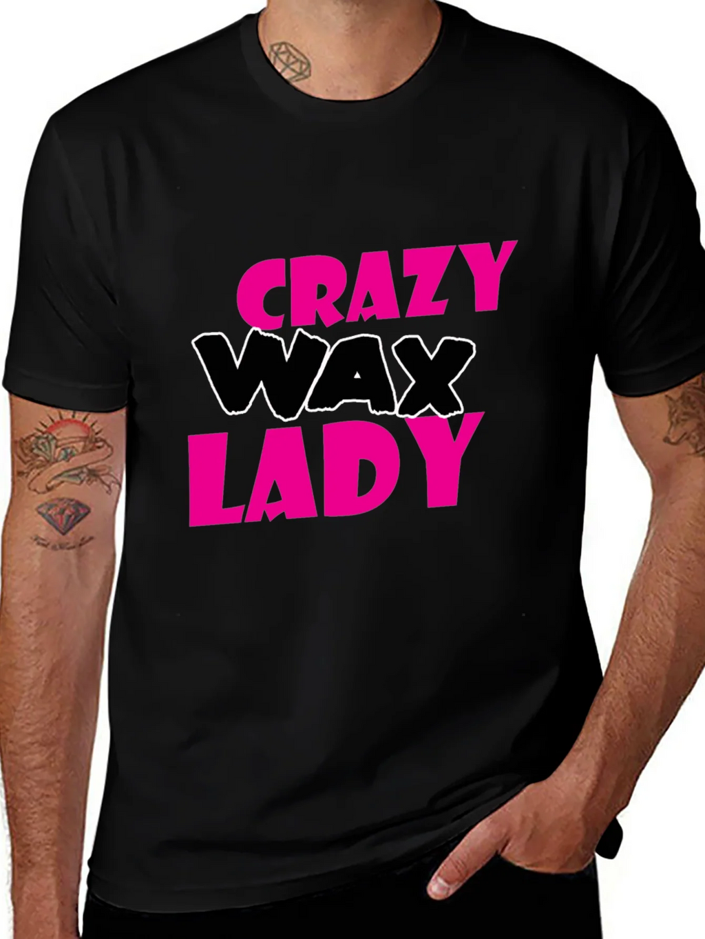 Crazy Wax Lady Graphic Tee - Black T-Shirt product image 1