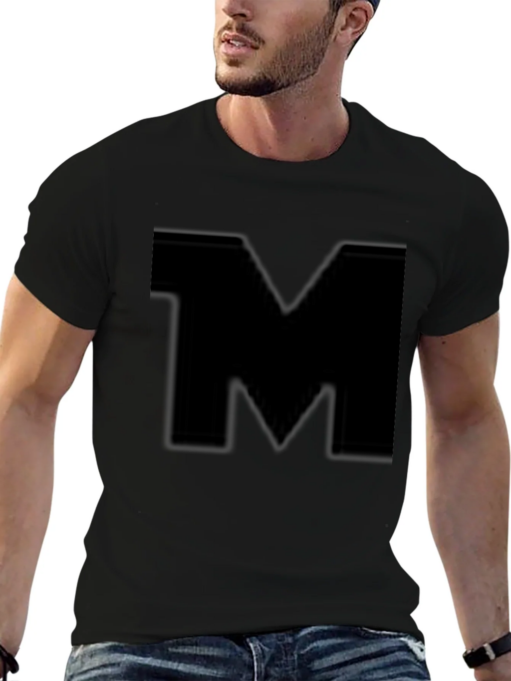 Bold M Black T-Shirt - Stylish Casual Wear product image 6