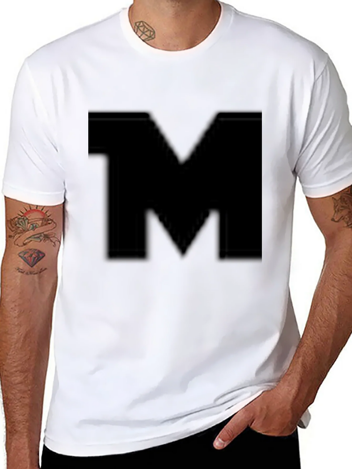 Bold M Black T-Shirt - Stylish Casual Wear product image 7