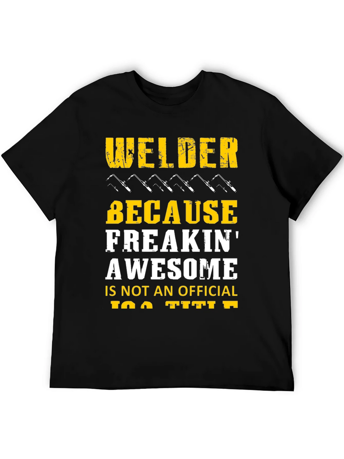 Welder Freakin Awesome Black Graphic T-Shirt product image 5