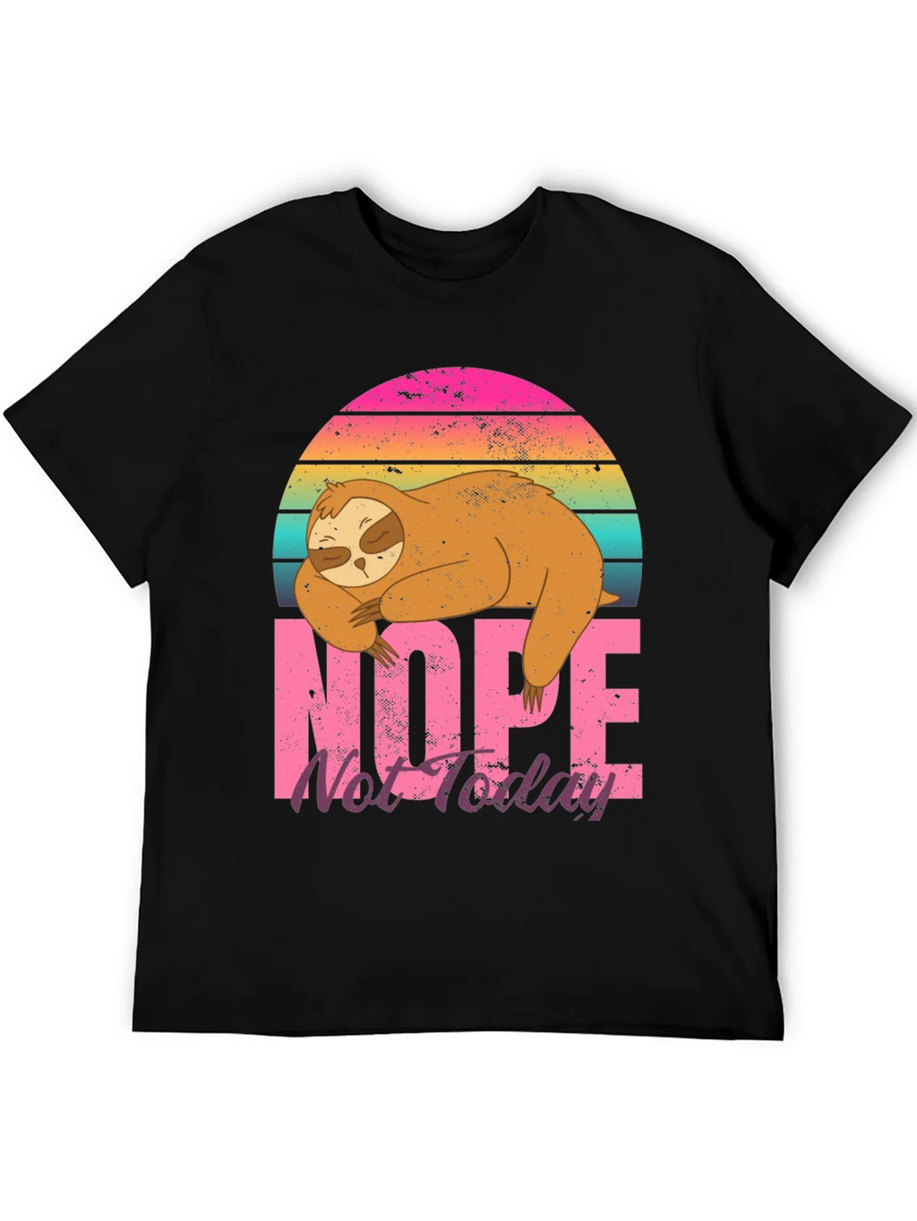 Nope Not Today Sloth Graphic T-Shirt product image 5