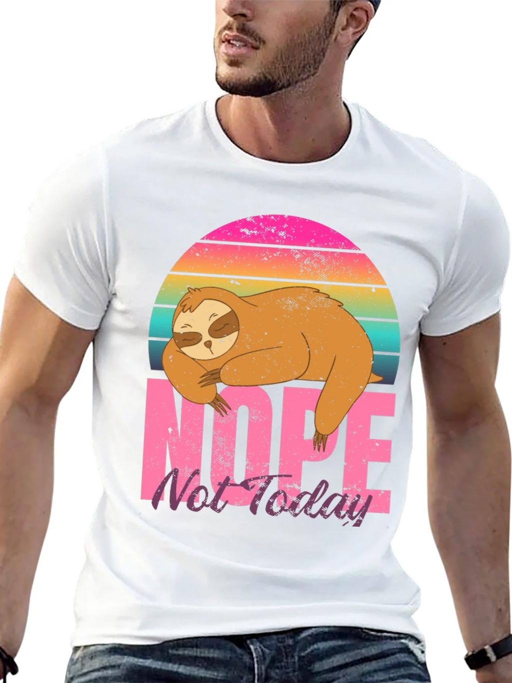 Nope Not Today Sloth Graphic T-Shirt product image 12