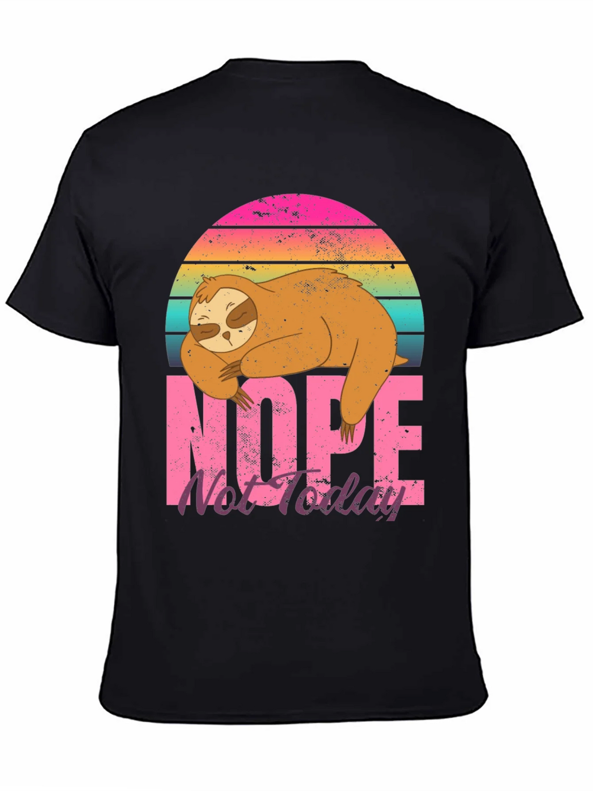 Nope Not Today Sloth Graphic T-Shirt product image 4