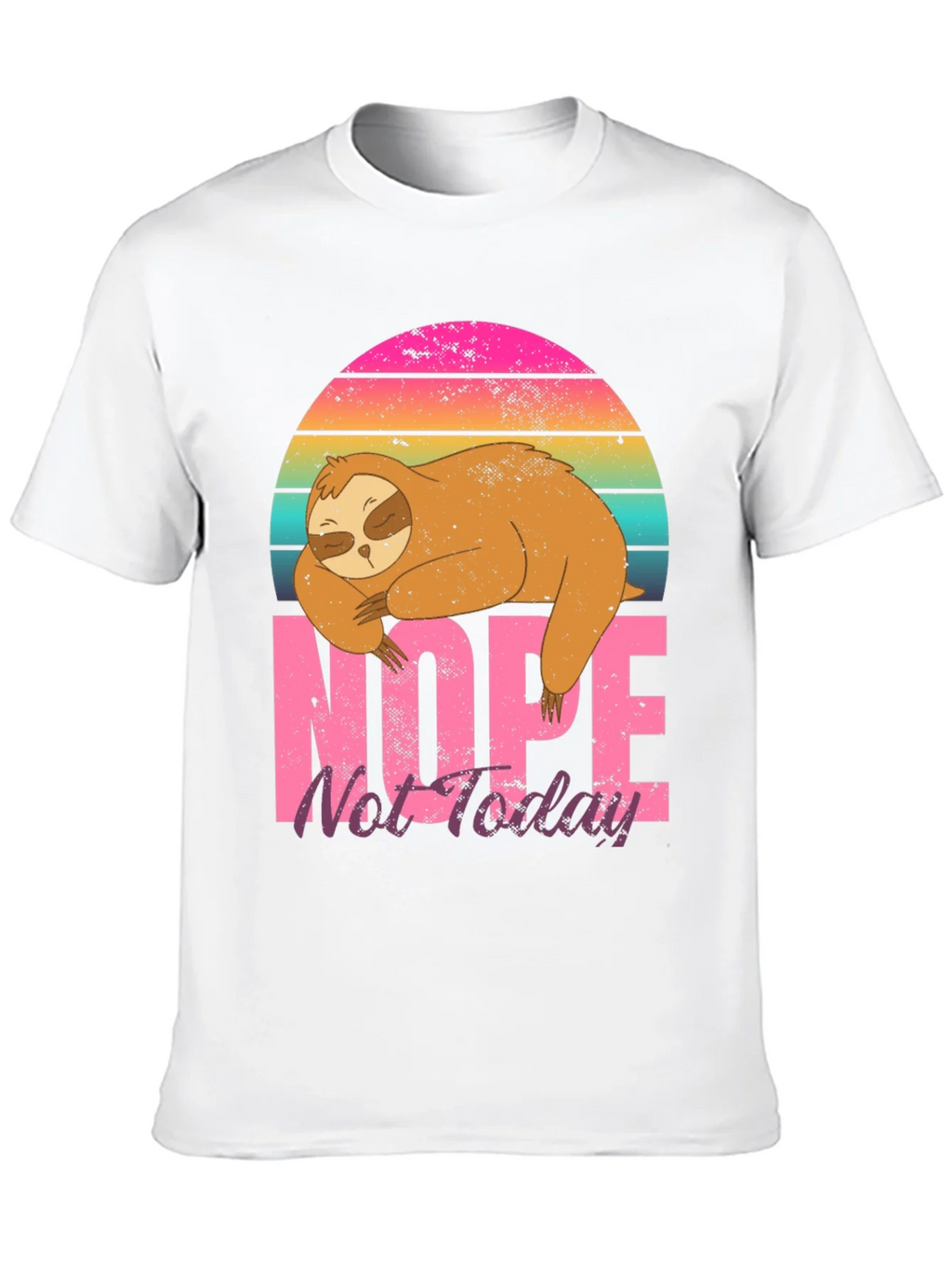 Nope Not Today Sloth Graphic T-Shirt product image 9