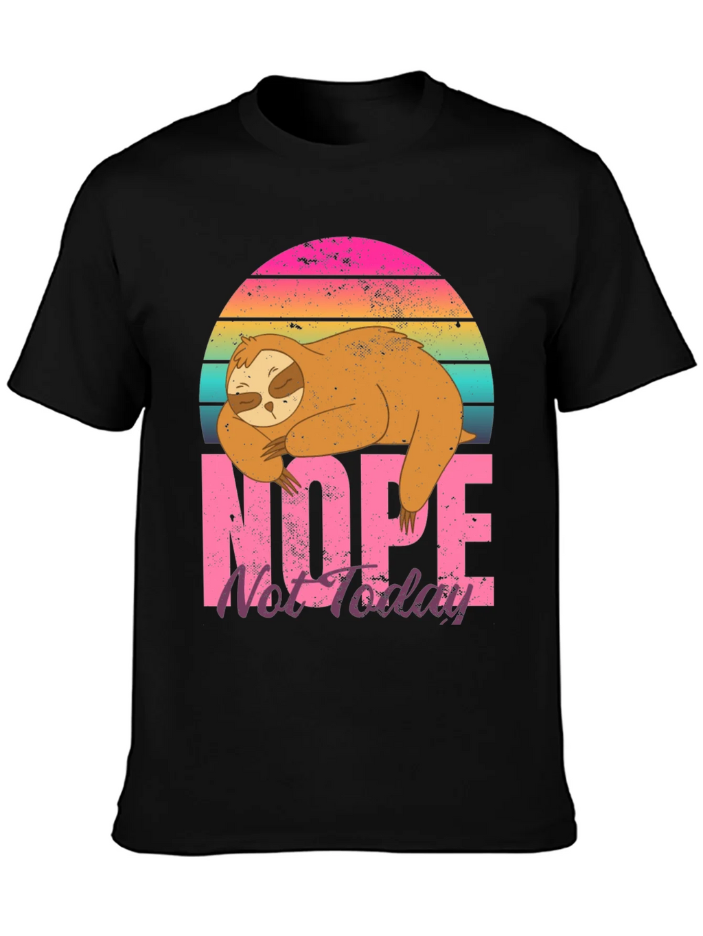 Nope Not Today Sloth Graphic T-Shirt product image 3