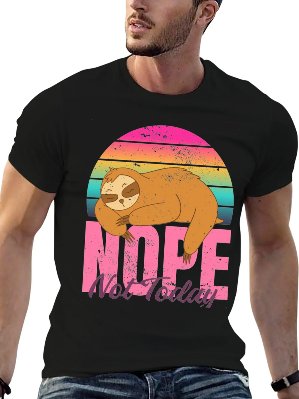 Nope Not Today Sloth Graphic T-Shirt product image 6