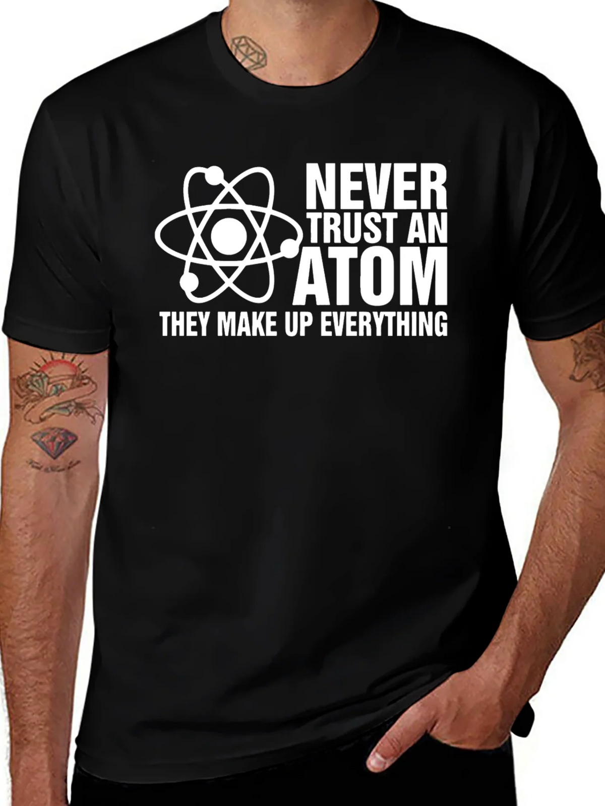 Never Trust an Atom Graphic Tee - Funny Science Shirt product image 1