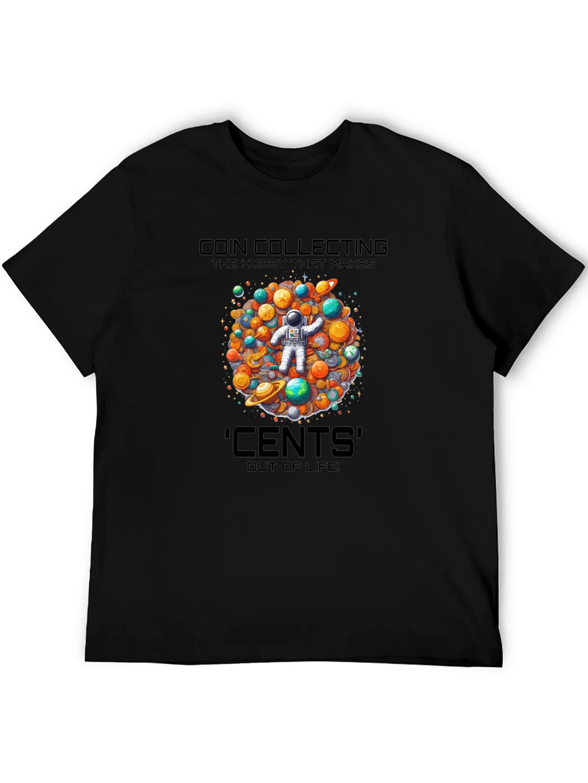 Coin Collecting Hobby T-Shirt - Space Cents product image 2