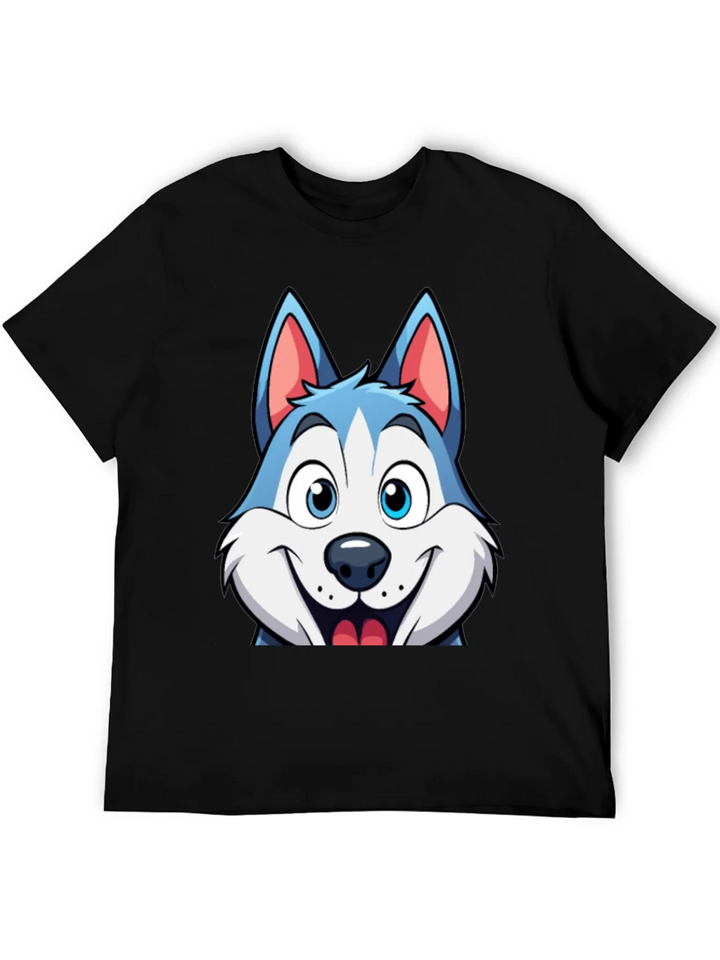 Cartoon Husky Graphic Tee - Soft Cotton Blend product image 5