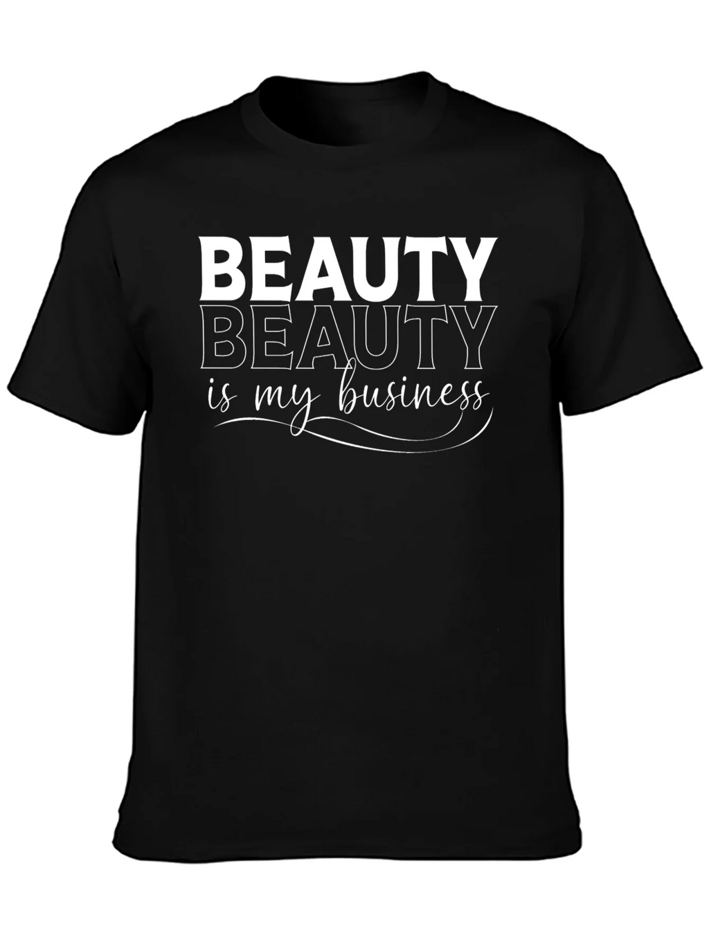 Beauty is My Business Graphic T-Shirt - Black product image 3