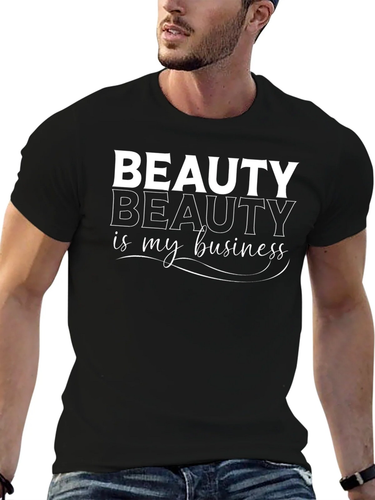 Beauty is My Business Graphic T-Shirt - Black product image 6