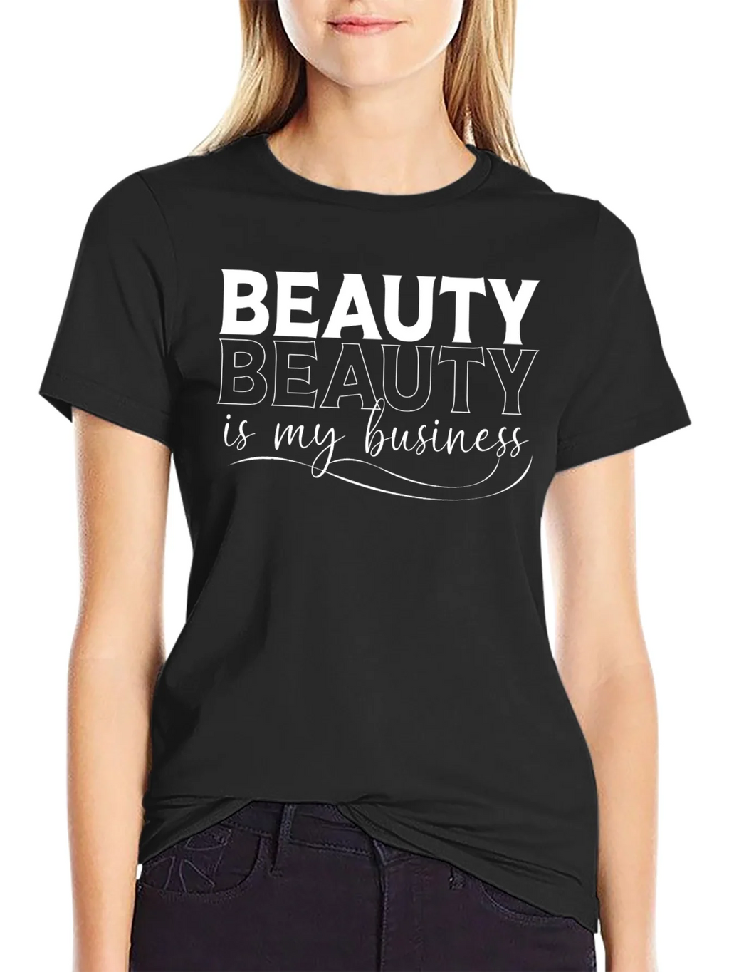 Beauty is My Business Graphic T-Shirt - Black product image 2