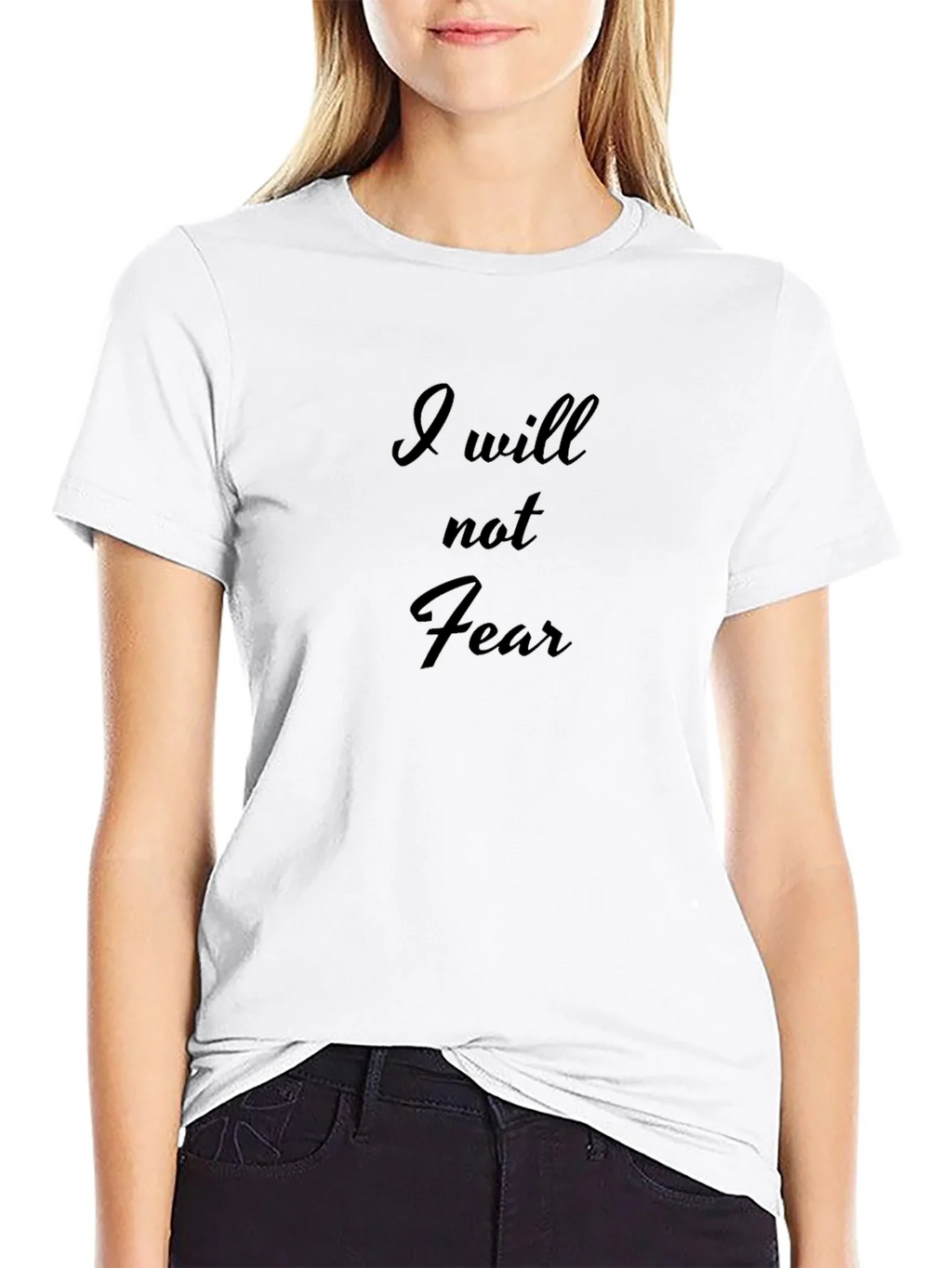 I Will Not Fear Black T-Shirt - Motivational Mens Apparel product image 8