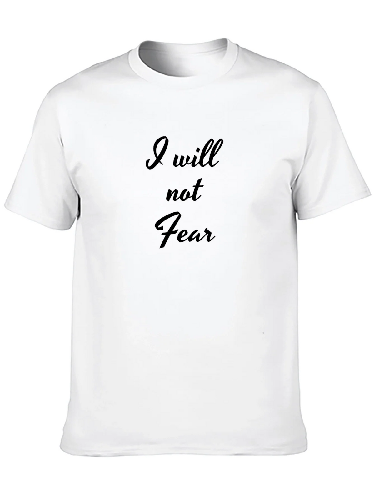 I Will Not Fear Black T-Shirt - Motivational Mens Apparel product image 9