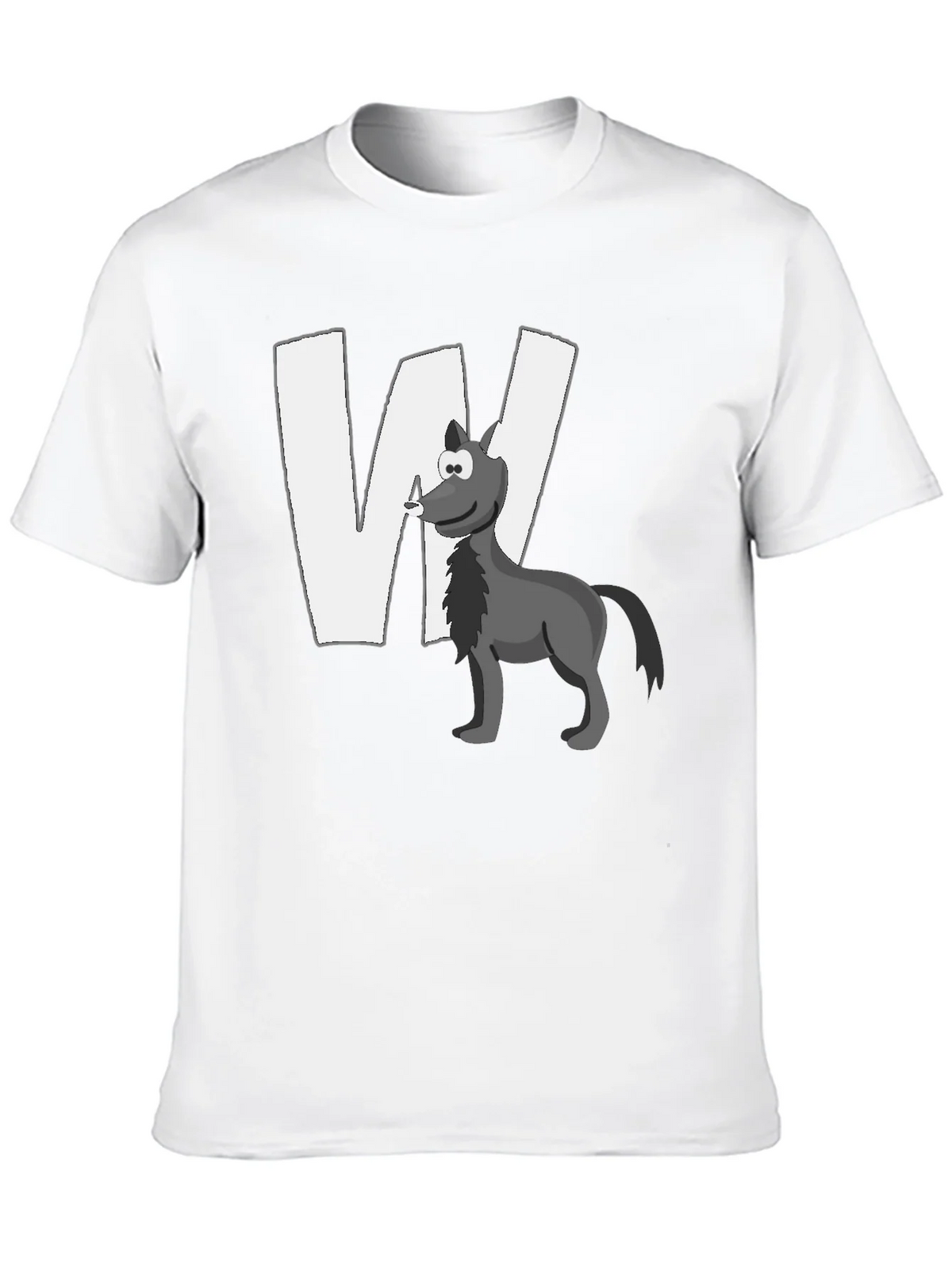 Wolf Cartoon Graphic Black T-Shirt product image 9