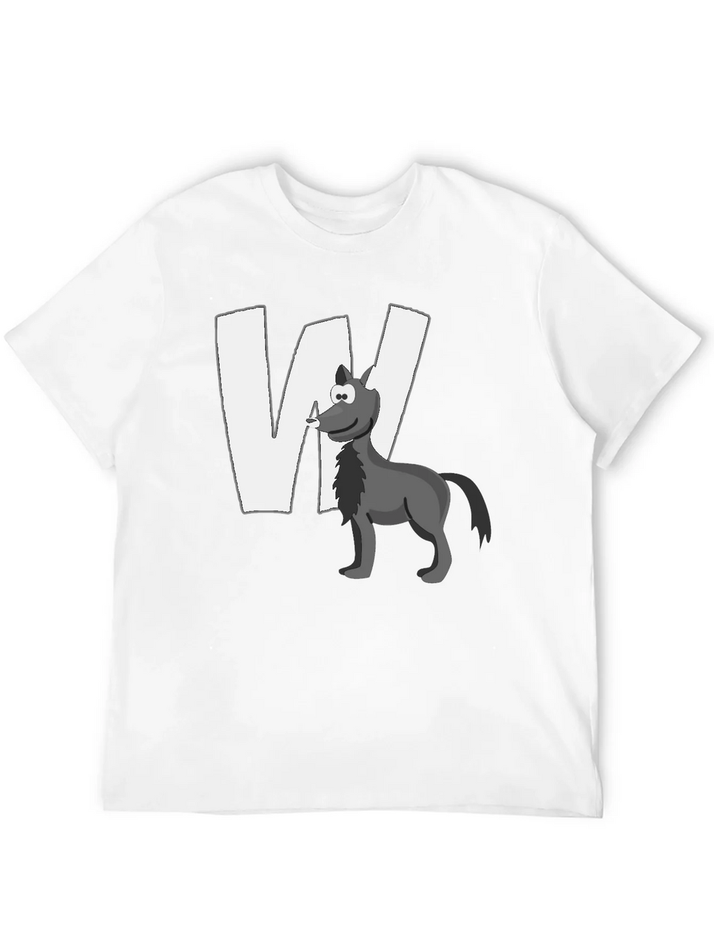 Wolf Cartoon Graphic Black T-Shirt product image 11