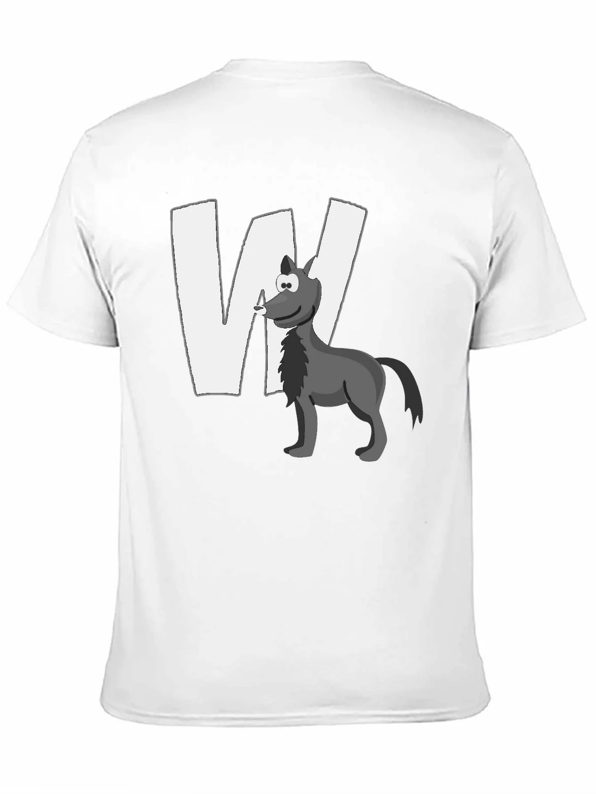 Wolf Cartoon Graphic Black T-Shirt product image 10