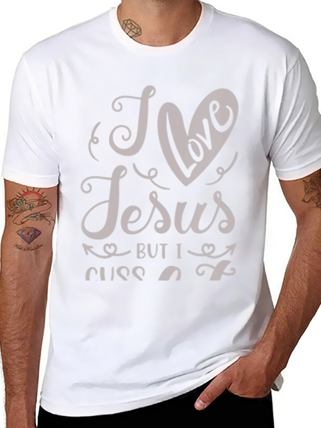 I Love Jesus But I Cuss A Little T-Shirt product image 2