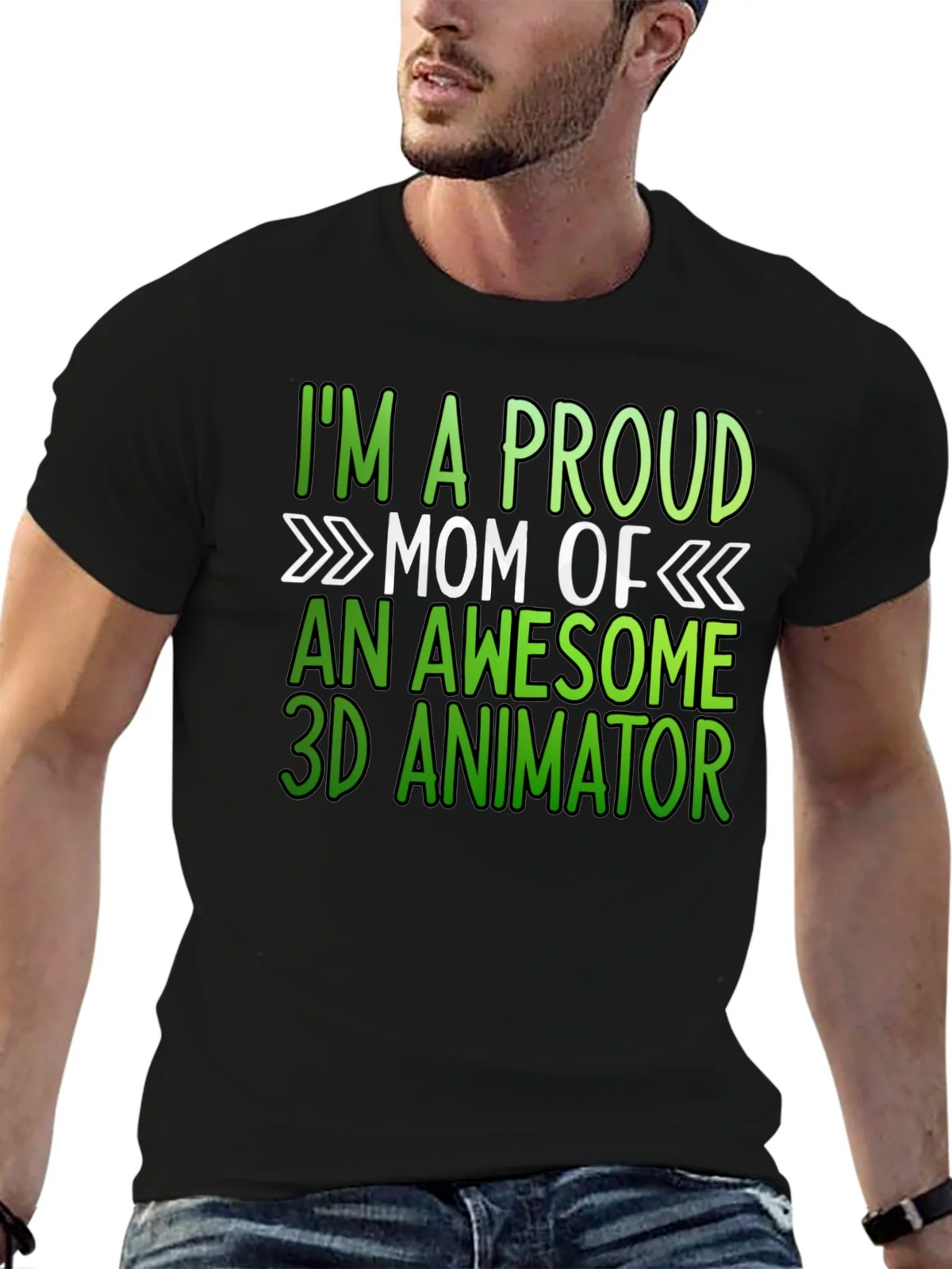 Proud Mom 3D Animator Graphic Tee product image 3