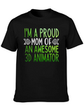 Proud Mom 3D Animator Graphic Tee product image 1