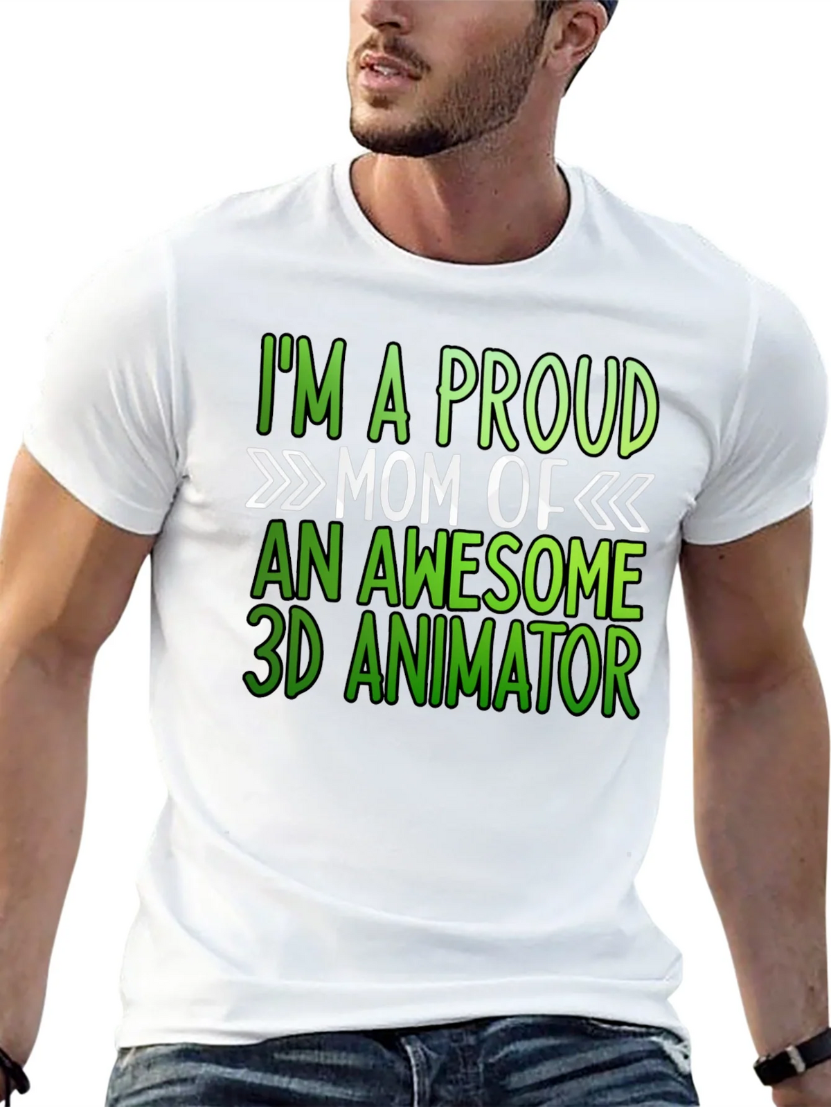 Proud Mom 3D Animator Graphic Tee product image 5
