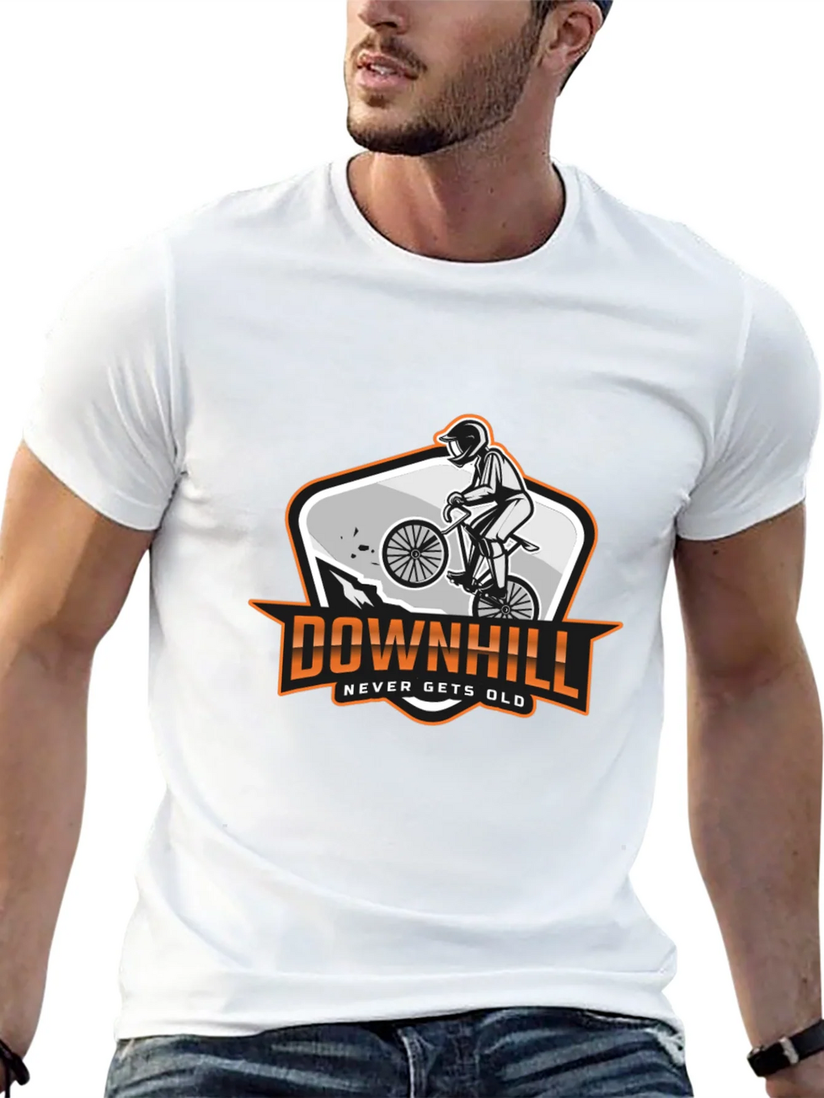 Downhill Biker Graphic T-Shirt - Never Gets Old product image 12